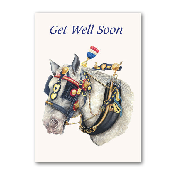 Shire Horse Get Well Soon Card from Dormouse Cards