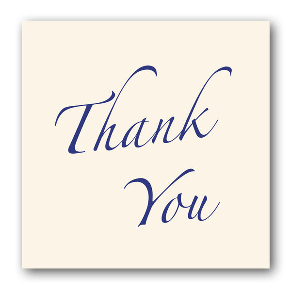 Thank You Card on Sparkly Cream board from Dormouse Cards