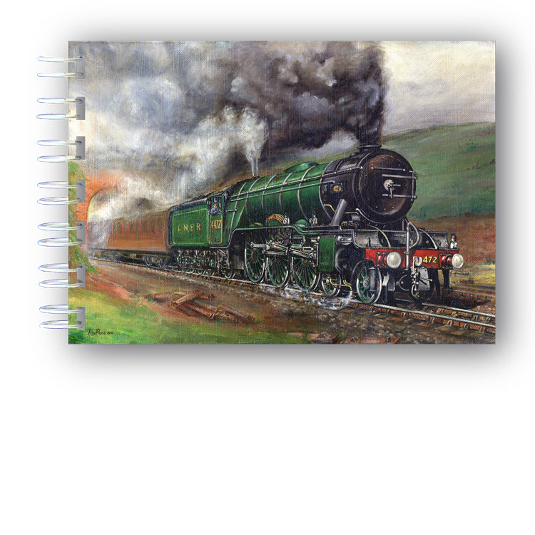 A6 Flying Scotsman Steam Train Notebook from Dormouse Cards