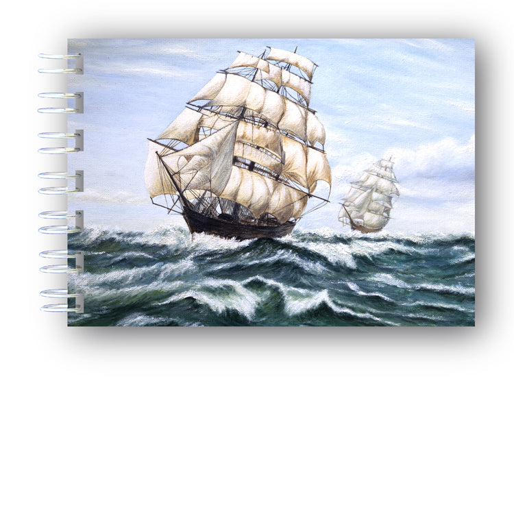 A6 Wire Bound Sailing Ship Notebook from Dormouse Cards