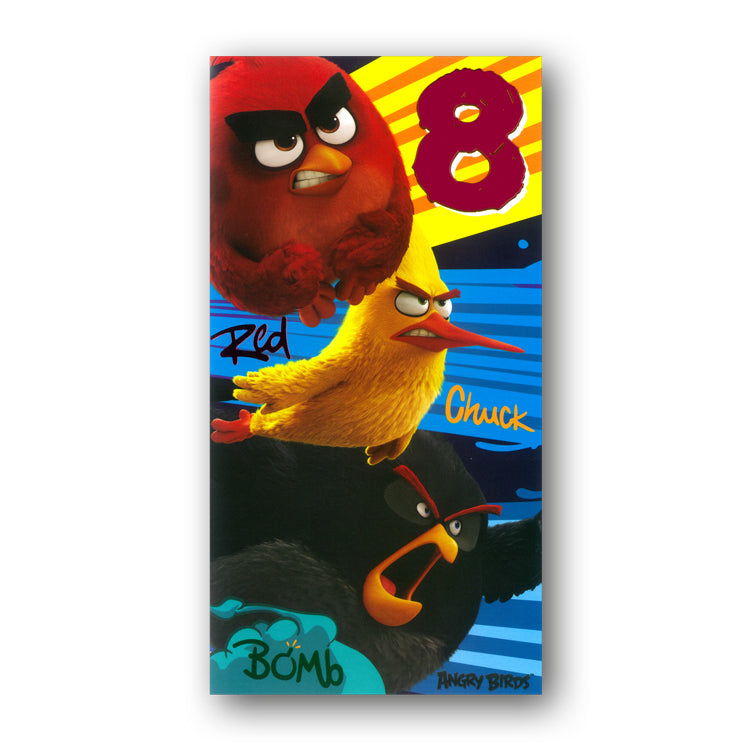 Angry Birds 8th Birthday Card from Dormouse Cards