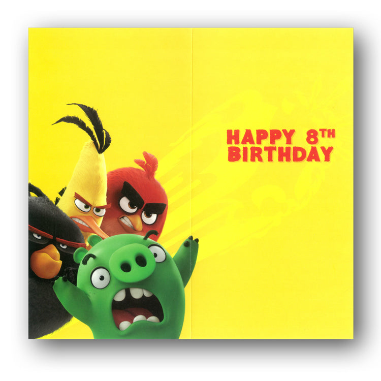 Angry Birds 8th Birthday Card from Dormouse Cards