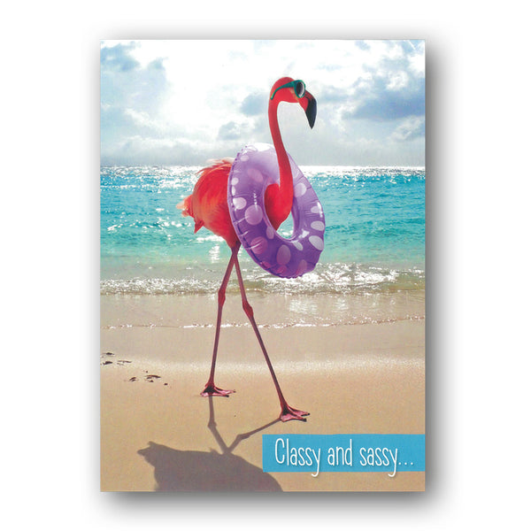 Funny Flamingo Birthday Card by Avanti from Dormouse Cards