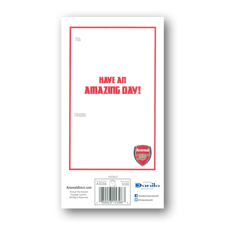 Arsenal Birthday Card from Dormouse Cards
