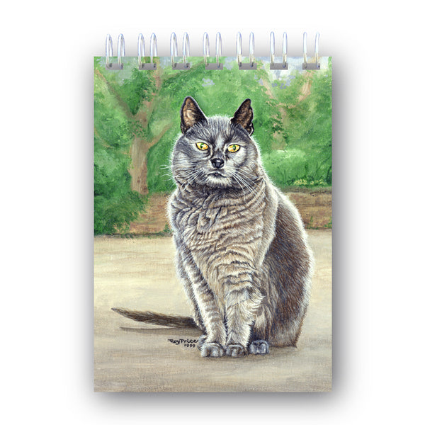 Suzy the Grey Cat Notebook from Dormouse Cards