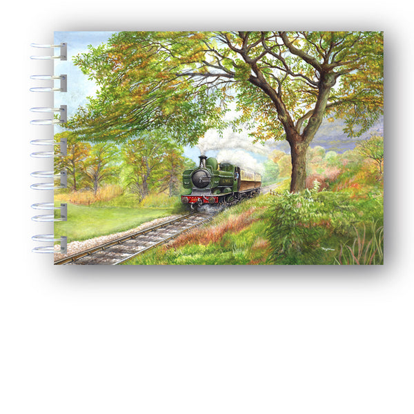 A6 Wire Bound GWR Pannier Steam Train Notebook from Dormouse Cards