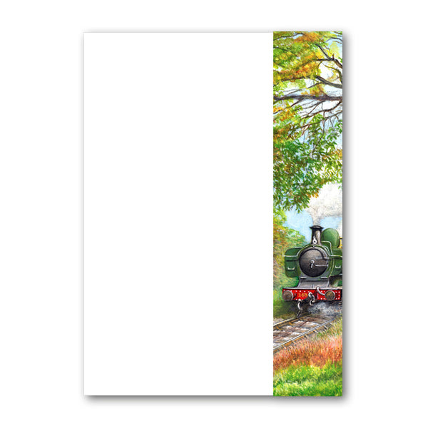 A5 GWR Pannier Steam Train Notepaper from Dormouse Cards