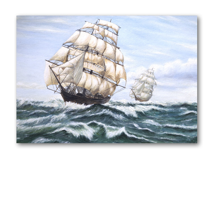 Metallic Silver Gift Wrap and Sailing Ship Gift Tags from Dormouse Cards