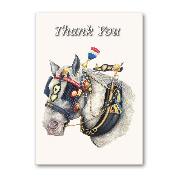 Shire Horse Thank You Card from Dormouse Cards