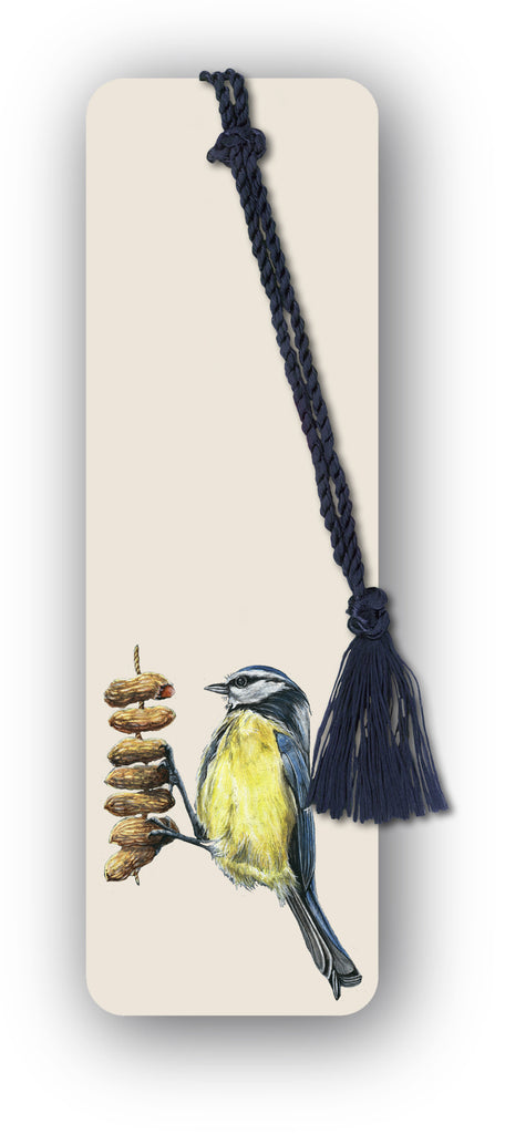 Blue Tit Perched on Peanuts Bookmark from Dormouse Cards