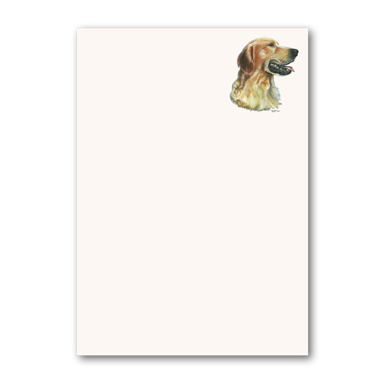 Pack of 5 Golden Retriever Notepaper from Dormouse Cards