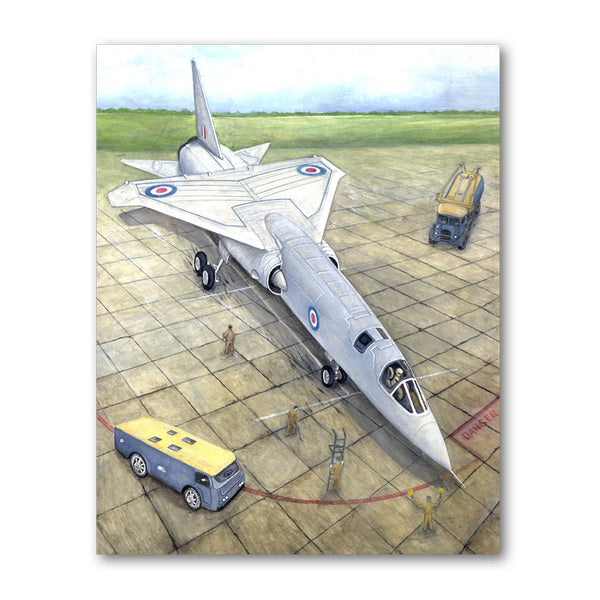 Pack of 5 TSR-2 Aeroplane Notelets from Dormouse Cards