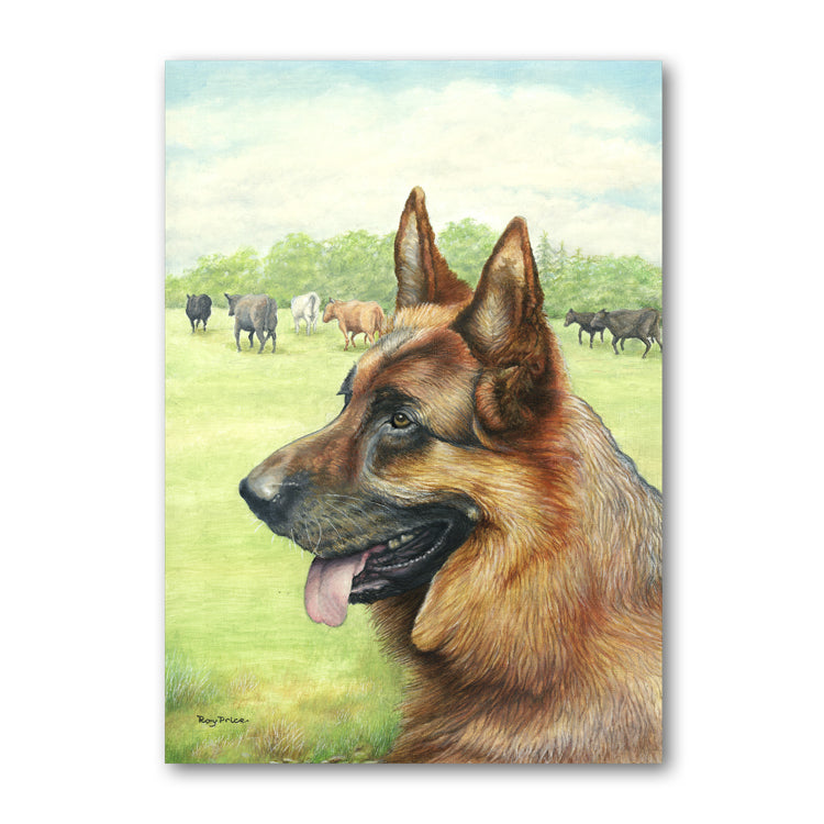 Alsatian German Shepherd Father's Day Card from Dormouse Cards