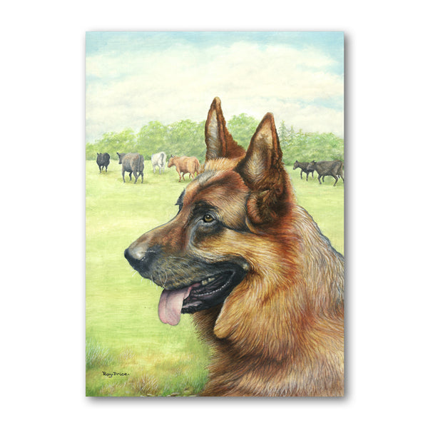 Pack of 5 Alsatian Notelets from Dormouse Cards