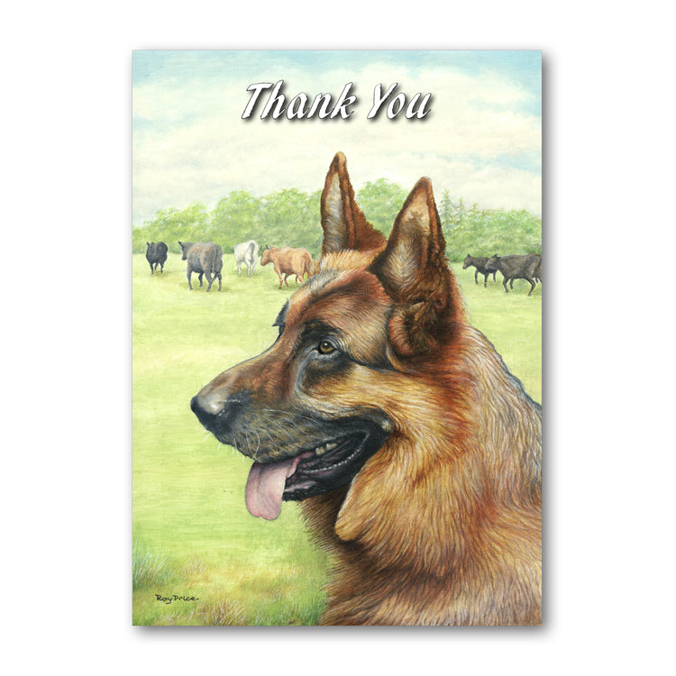 Alsatian Thank You Card