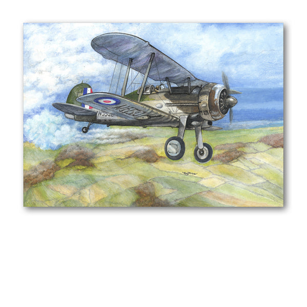 Gloster Gladiator Father's Day Card from Dormouse Cards