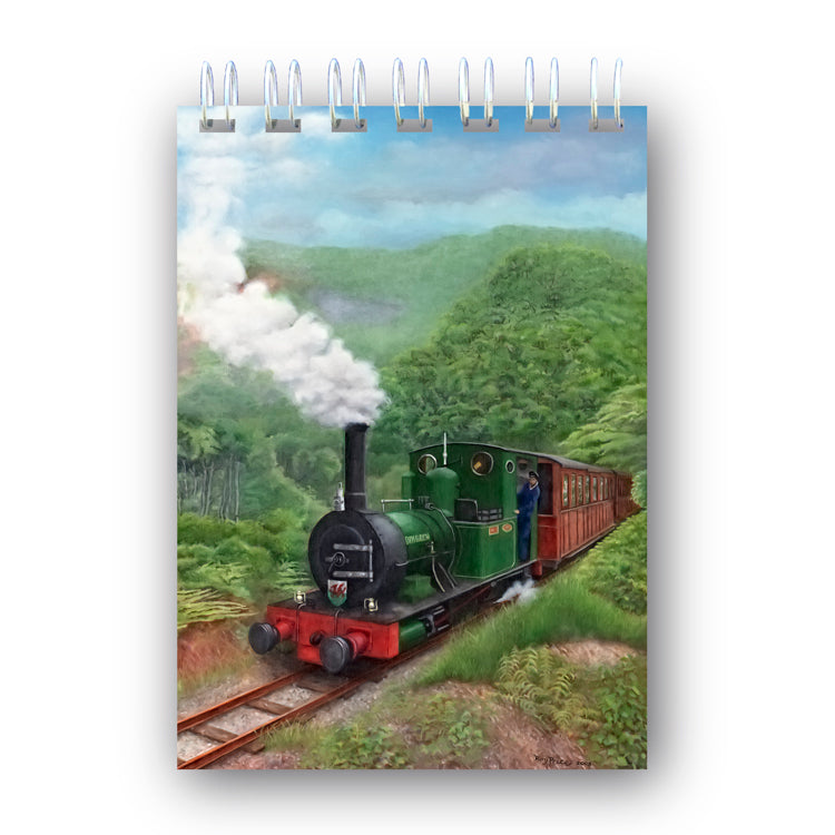 A6 Wire Bound Welsh Narrow Gauge Steam Train Notebook from Dormouse Cards