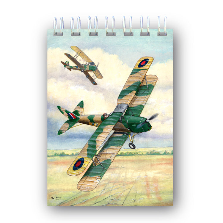 A6 De Havilland Tiger Moth Biplane Notebook
