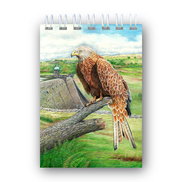 A6 Wire Bound Notebook Red Kite Elan Valley Powys Wales from Dormouse Cards
