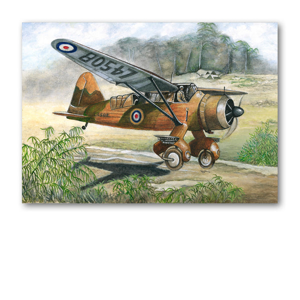 Pack of 5 Westland Lysander Notelets from Dormouse Cards