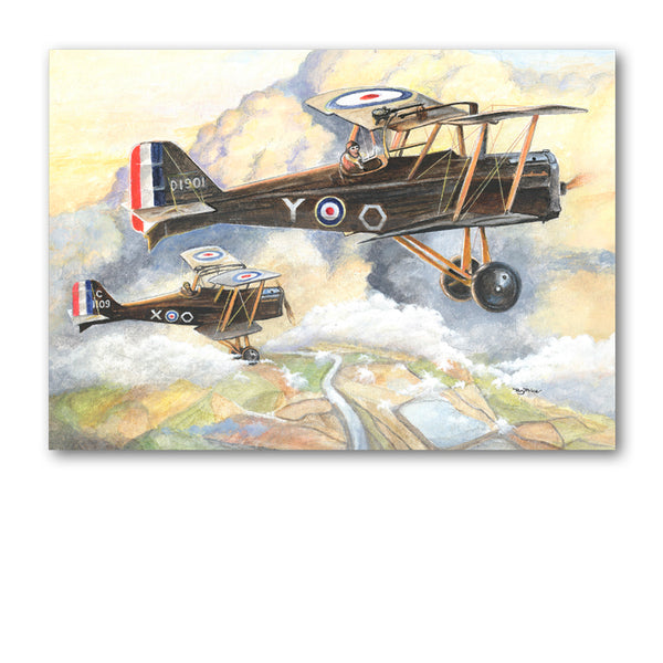 World War I Biplane Notelets from Dormouse Cards
