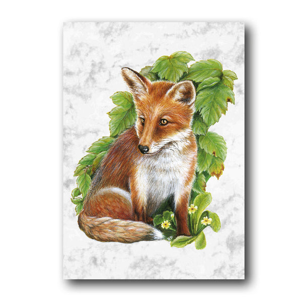 Fine Art Fox Greetings Birthday Card from Dormouse Cards