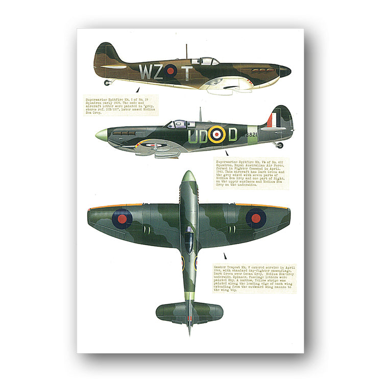 Spitfire Plane Greetings Card from Dormouse Cards