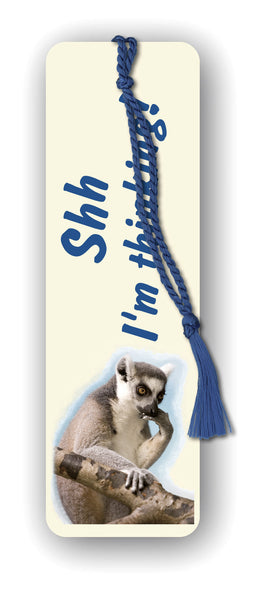 Funny Lemur Bookmark - Shh I'm thinking! from Dormouse Cards