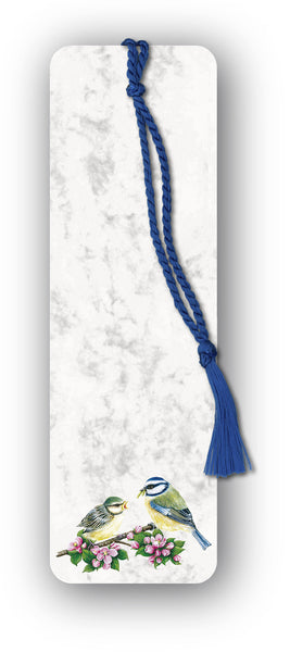 Bluetits Bookmark on Elegant Marble board from Dormouse Cards