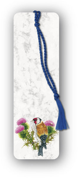 Goldfinch Bookmark on marble board from Dormouse Cards