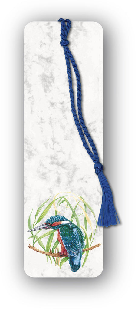 Kingfisher Bookmark on marble board on Dormouse Cards