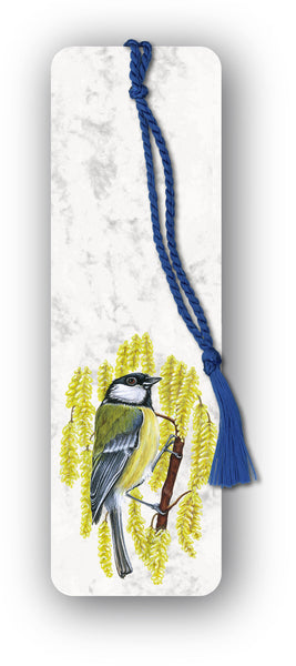 Great Tit Bookmark on marble board from Dormouse Cards