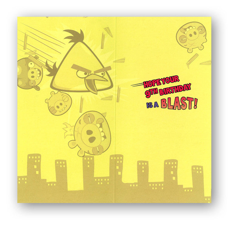 Angry Birds 9th Birthday Card from Dormouse Cards