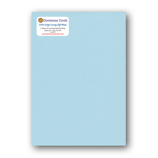 Lustre Damask Blue Gift Wrap from Dormouse Cards