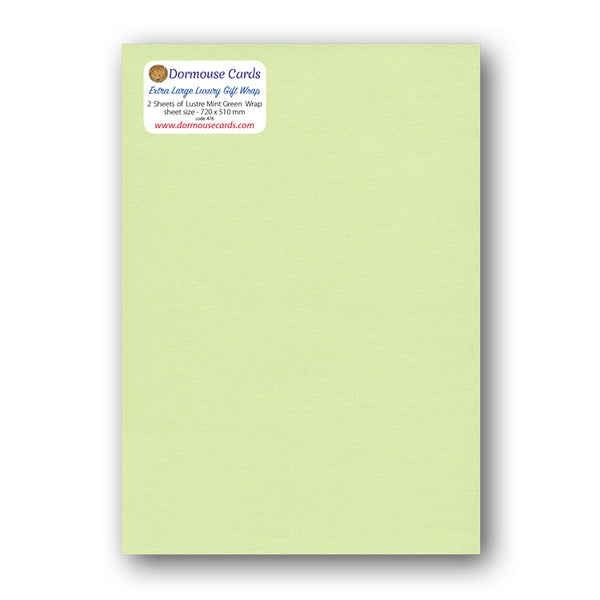 Luxury Shimmer Mint Green Gift Wrap from Dormouse Cards