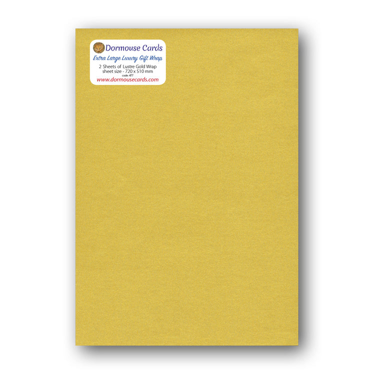 Luxury Lustre Gold Gift Wrap from Dormouse Cards