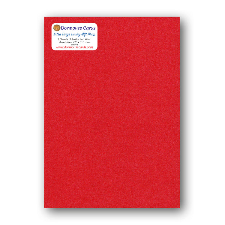 Luxury Lustre Red Gift Wrap from Dormouse Cards