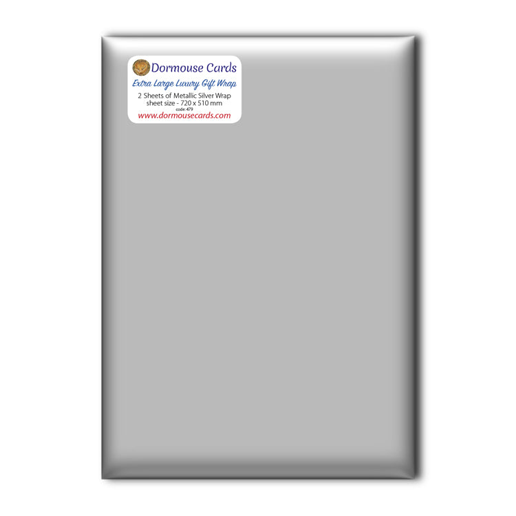 Luxury Metallic Silver Gift Wrap from Dormouse Cards