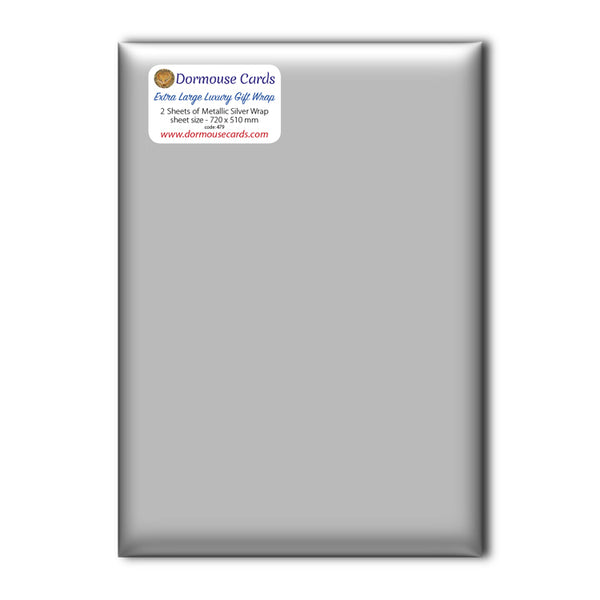 Luxury Metallic Silver Gift Wrap from Dormouse Cards