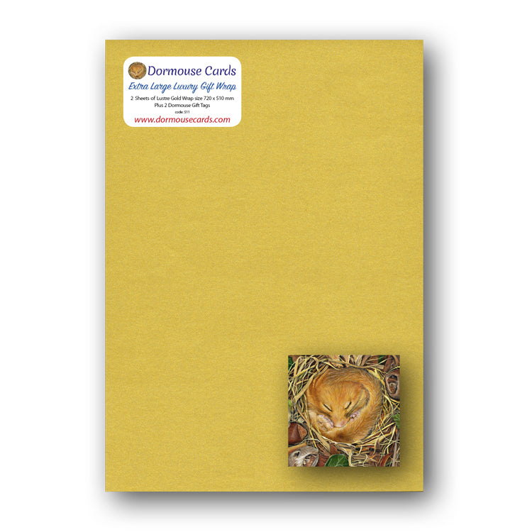 Luxury Lustre Gold Gift Wrap Dormouse Gift Tags from Dormouse Cards