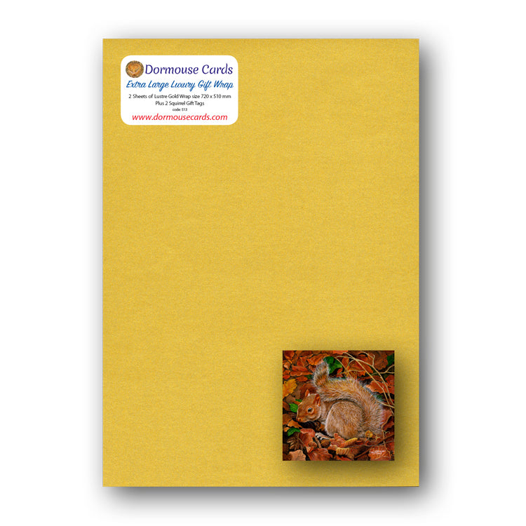 Luxury Gold Gift Wrap Squirrel Gift Tags from Dormouse Cards