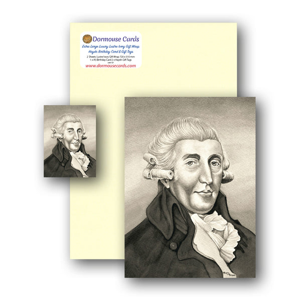 Lustre Ivory Gift Wrap and Haydn Gift Tags and Birthday Card