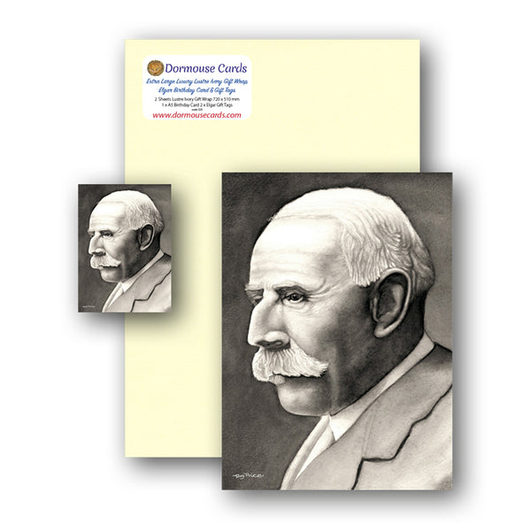 Lustre Ivory Gift Wrap and Elgar Gift Tags from Dormouse Cards