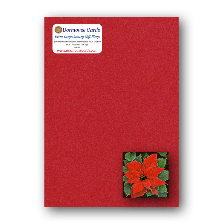Poinsettia Gift Tags and Wrap from Dormouse Cards