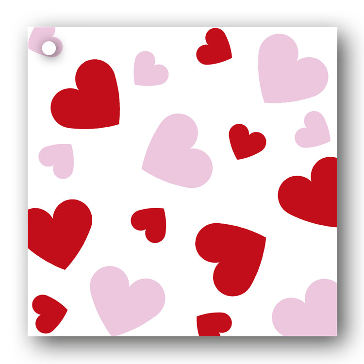 Red and White Hearts Gift Tags from Dormouse Cards