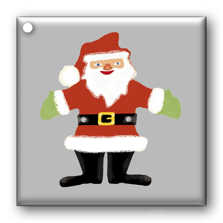 Santa Metallic Silver Gift Tags from Dormouse Cards