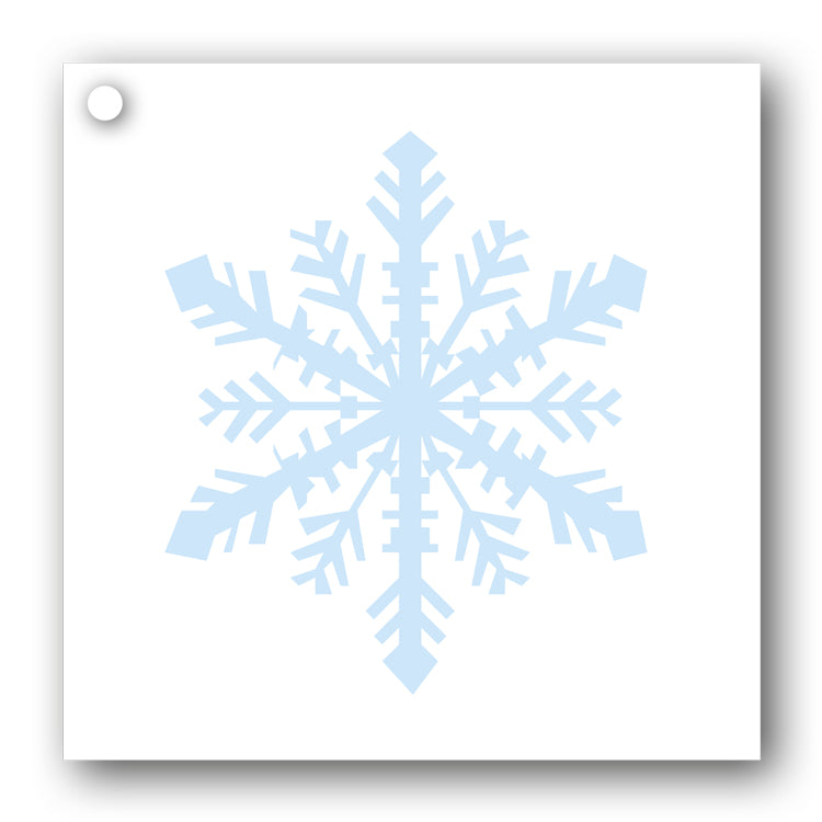 Snowflake Gift Tags blue on white from Dormouse Cards