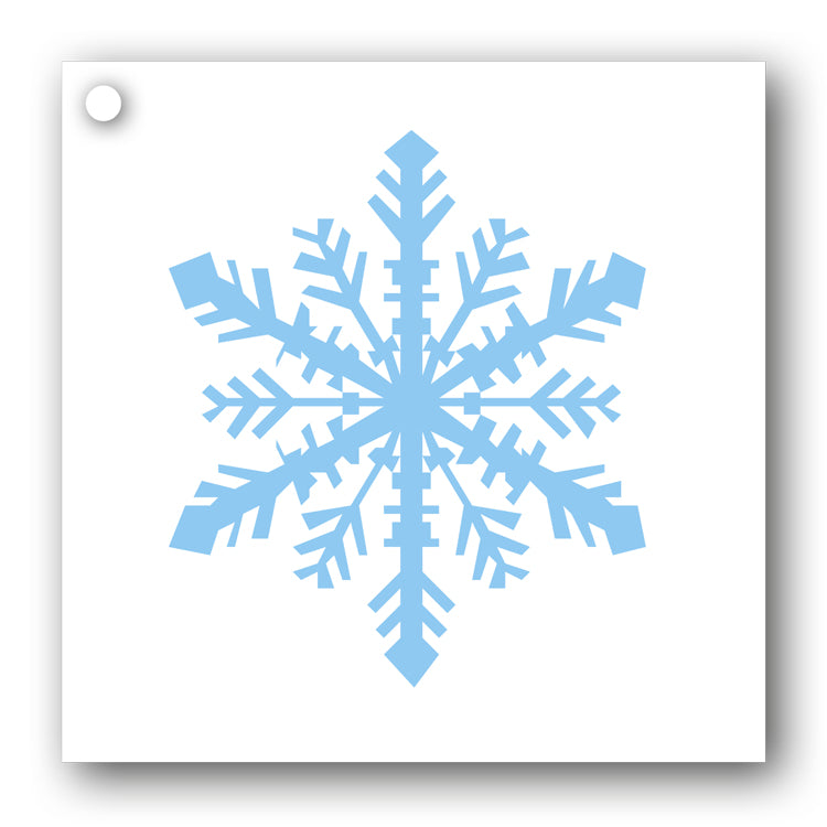 Snowflake Gift Tags blue on white from Dormouse Cards