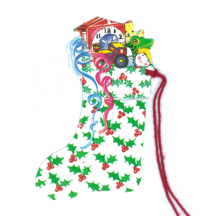Courtier Holly Christmas Stocking Gift Tags from Dormouse Cards