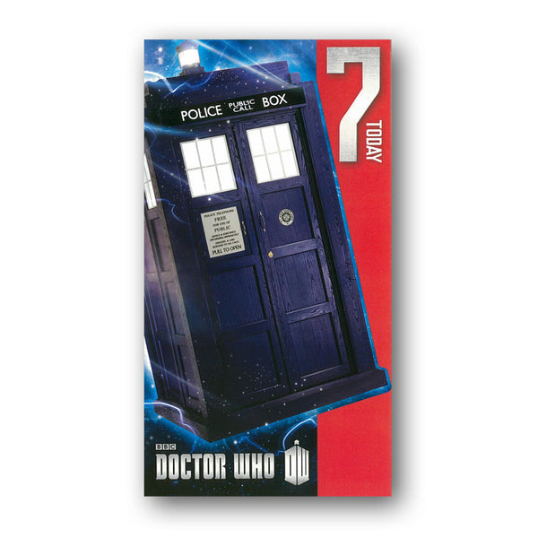 Dr Who 7th Birthday Card from Dormouse Cards